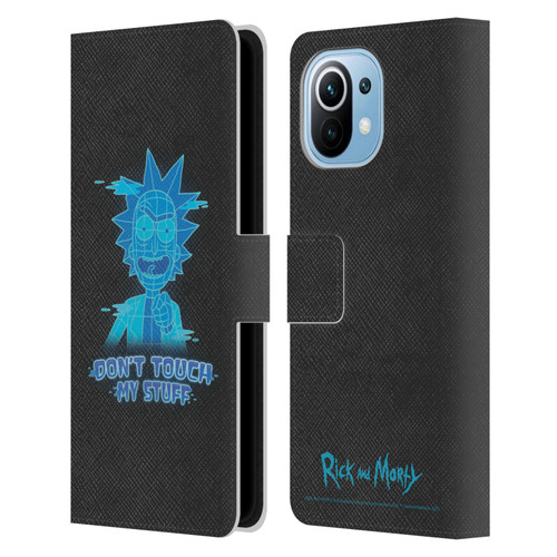 Rick And Morty Season 5 Graphics Don't Touch My Stuff Leather Book Wallet Case Cover For Xiaomi Mi 11