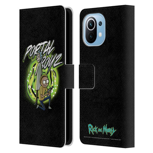 Rick And Morty Season 5 Graphics Portal Boyz Leather Book Wallet Case Cover For Xiaomi Mi 11