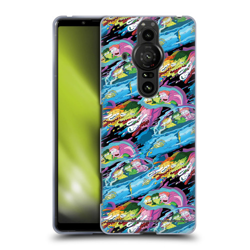 Rick And Morty Season 5 Graphics Warp Pattern Soft Gel Case for Sony Xperia Pro-I