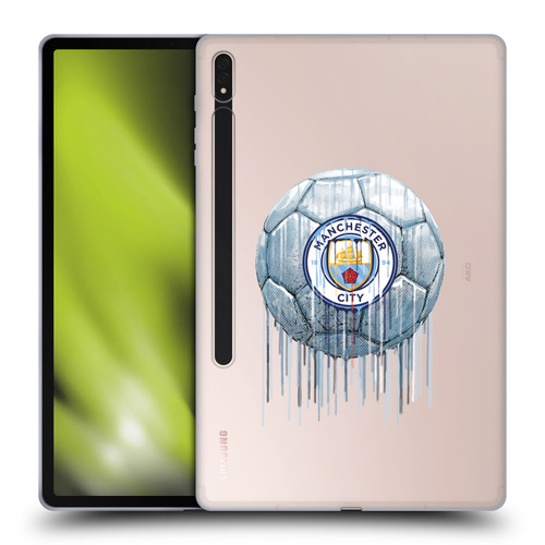 Manchester City Man City FC Drip Art Logo Soft Gel Case for Samsung Galaxy Tab S8 Plus