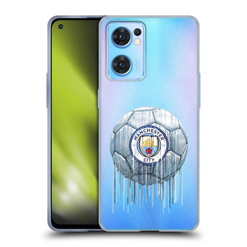 Manchester City Man City FC Drip Art Logo Soft Gel Case for OPPO Reno7 5G / Find X5 Lite