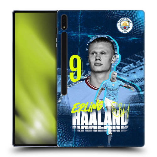 Manchester City Man City FC 2022/23 First Team Erling Haaland Soft Gel Case for Samsung Galaxy Tab S8 Ultra