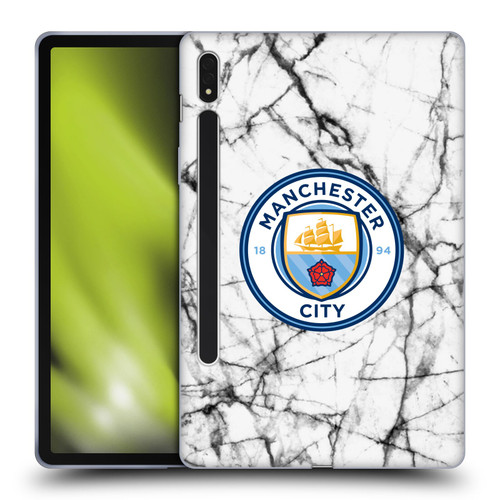Manchester City Man City FC Marble Badge Full Colour Soft Gel Case for Samsung Galaxy Tab S8
