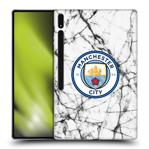 Manchester City Man City FC Marble Badge Full Colour Soft Gel Case for Samsung Galaxy Tab S8 Ultra