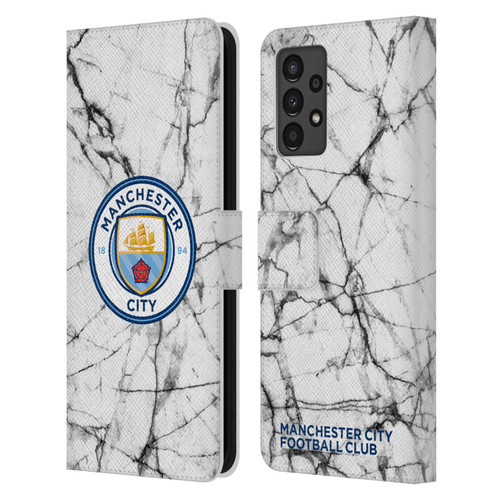 Manchester City Man City FC Marble Badge Full Colour Leather Book Wallet Case Cover For Samsung Galaxy A13 (2022)