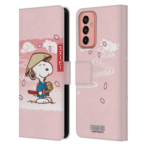 Peanuts Oriental Snoopy Samurai Leather Book Wallet Case Cover For Samsung Galaxy M13 (2022)