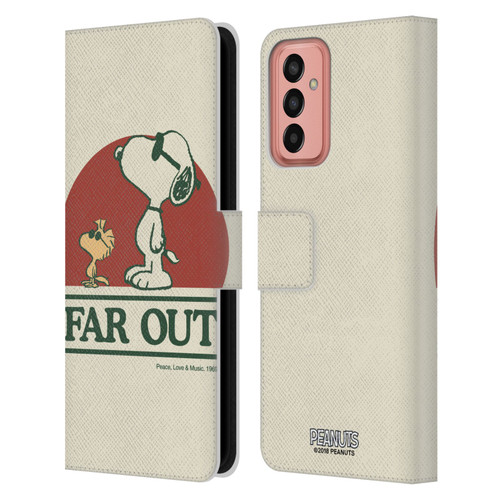 Peanuts Woodstock 50th Snoopy Woodstock Far Out Leather Book Wallet Case Cover For Samsung Galaxy M13 (2022)
