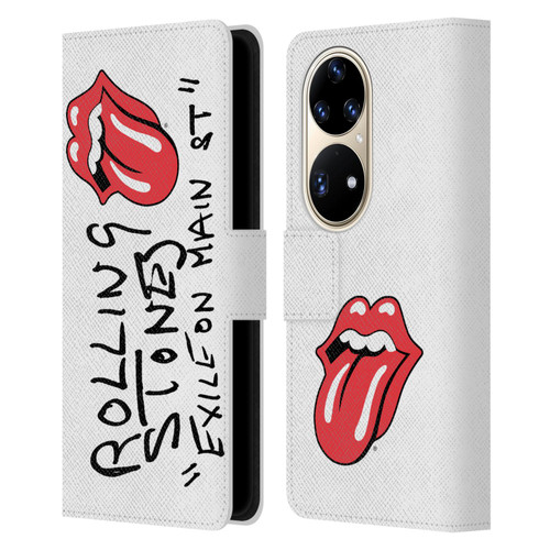 The Rolling Stones Albums Exile On Main St. Leather Book Wallet Case Cover For Huawei P50 Pro