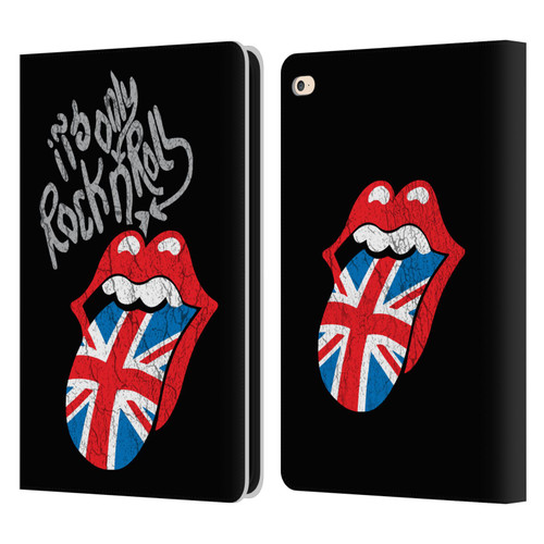 The Rolling Stones Albums Only Rock And Roll Distressed Leather Book Wallet Case Cover For Apple iPad Air 2 (2014)