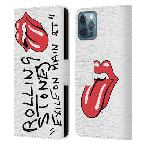 The Rolling Stones Albums Exile On Main St. Leather Book Wallet Case Cover For Apple iPhone 12 / iPhone 12 Pro
