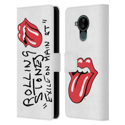 The Rolling Stones Albums Exile On Main St. Leather Book Wallet Case Cover For Nokia C30