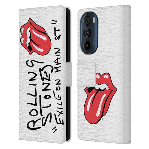The Rolling Stones Albums Exile On Main St. Leather Book Wallet Case Cover For Motorola Edge 30
