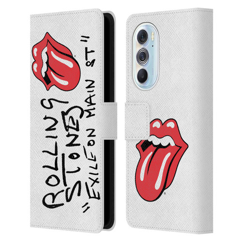 The Rolling Stones Albums Exile On Main St. Leather Book Wallet Case Cover For Motorola Edge X30