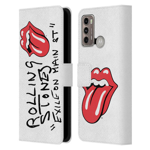 The Rolling Stones Albums Exile On Main St. Leather Book Wallet Case Cover For Motorola Moto G60 / Moto G40 Fusion
