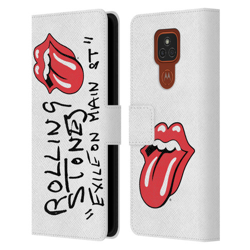 The Rolling Stones Albums Exile On Main St. Leather Book Wallet Case Cover For Motorola Moto E7 Plus