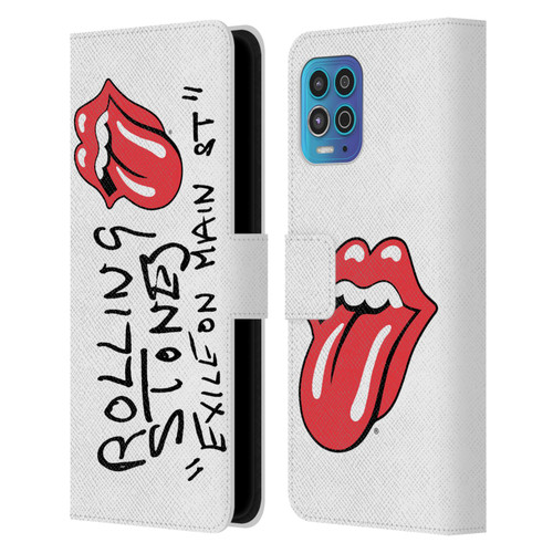 The Rolling Stones Albums Exile On Main St. Leather Book Wallet Case Cover For Motorola Moto G100