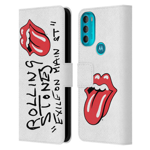 The Rolling Stones Albums Exile On Main St. Leather Book Wallet Case Cover For Motorola Moto G71 5G