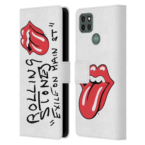 The Rolling Stones Albums Exile On Main St. Leather Book Wallet Case Cover For Motorola Moto G9 Power