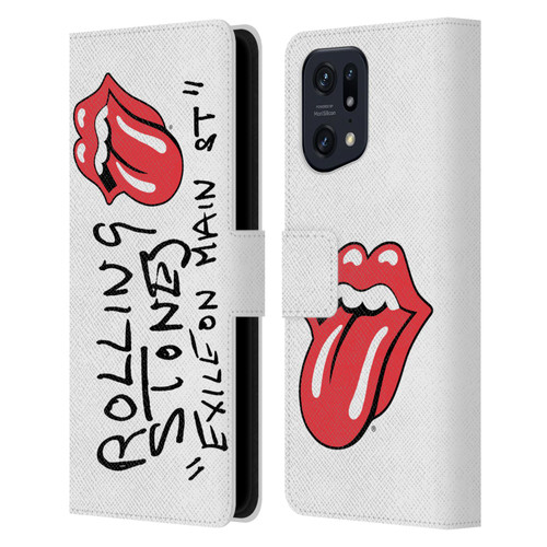 The Rolling Stones Albums Exile On Main St. Leather Book Wallet Case Cover For OPPO Find X5