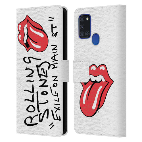 The Rolling Stones Albums Exile On Main St. Leather Book Wallet Case Cover For Samsung Galaxy A21s (2020)