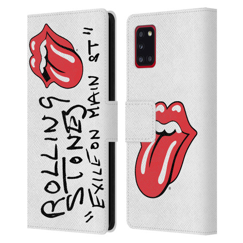 The Rolling Stones Albums Exile On Main St. Leather Book Wallet Case Cover For Samsung Galaxy A31 (2020)