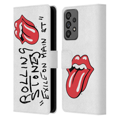 The Rolling Stones Albums Exile On Main St. Leather Book Wallet Case Cover For Samsung Galaxy A73 5G (2022)