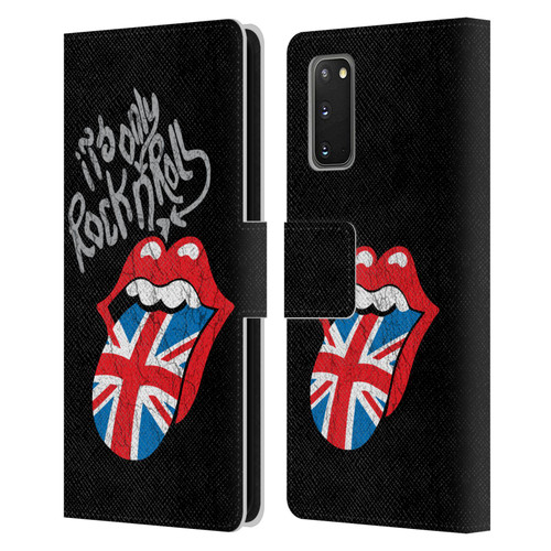 The Rolling Stones Albums Only Rock And Roll Distressed Leather Book Wallet Case Cover For Samsung Galaxy S20 / S20 5G