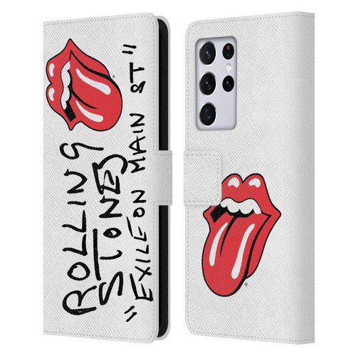The Rolling Stones Albums Exile On Main St. Leather Book Wallet Case Cover For Samsung Galaxy S21 Ultra 5G
