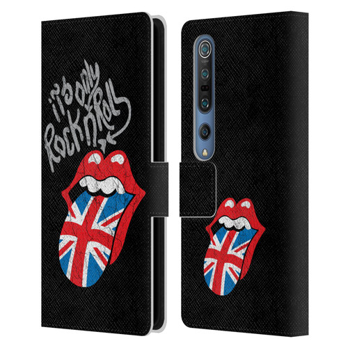 The Rolling Stones Albums Only Rock And Roll Distressed Leather Book Wallet Case Cover For Xiaomi Mi 10 5G / Mi 10 Pro 5G