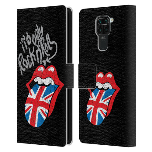 The Rolling Stones Albums Only Rock And Roll Distressed Leather Book Wallet Case Cover For Xiaomi Redmi Note 9 / Redmi 10X 4G