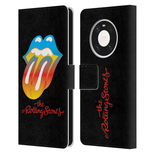 The Rolling Stones Graphics Rainbow Tongue Leather Book Wallet Case Cover For Huawei Mate 40 Pro 5G