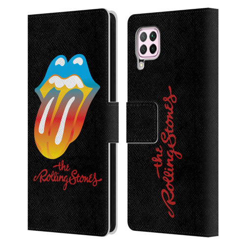 The Rolling Stones Graphics Rainbow Tongue Leather Book Wallet Case Cover For Huawei Nova 6 SE / P40 Lite