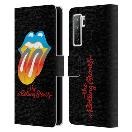 The Rolling Stones Graphics Rainbow Tongue Leather Book Wallet Case Cover For Huawei Nova 7 SE/P40 Lite 5G