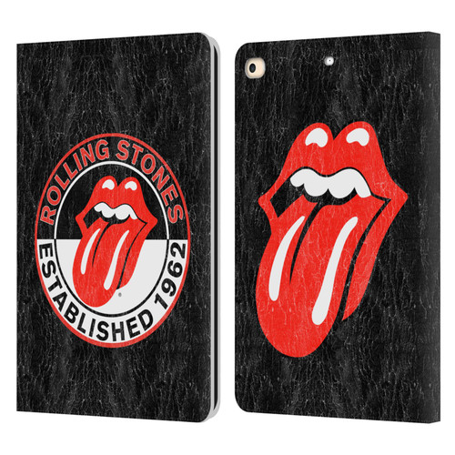 The Rolling Stones Graphics Established 1962 Leather Book Wallet Case Cover For Apple iPad 9.7 2017 / iPad 9.7 2018