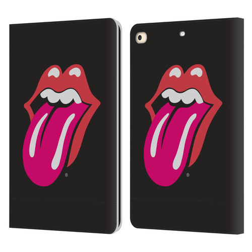 The Rolling Stones Graphics Pink Tongue Leather Book Wallet Case Cover For Apple iPad 9.7 2017 / iPad 9.7 2018