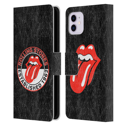 The Rolling Stones Graphics Established 1962 Leather Book Wallet Case Cover For Apple iPhone 11