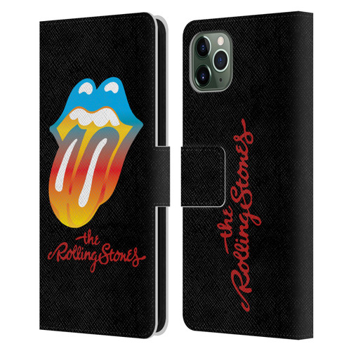 The Rolling Stones Graphics Rainbow Tongue Leather Book Wallet Case Cover For Apple iPhone 11 Pro Max