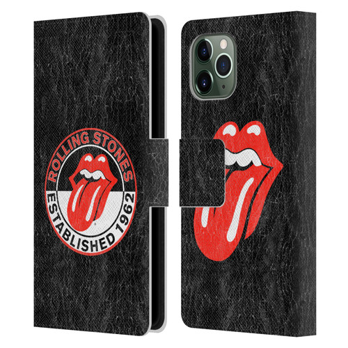 The Rolling Stones Graphics Established 1962 Leather Book Wallet Case Cover For Apple iPhone 11 Pro