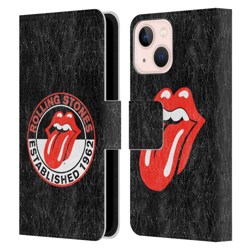 The Rolling Stones Graphics Established 1962 Leather Book Wallet Case Cover For Apple iPhone 13 Mini