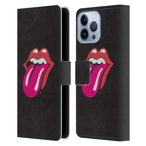 The Rolling Stones Graphics Pink Tongue Leather Book Wallet Case Cover For Apple iPhone 13 Pro Max