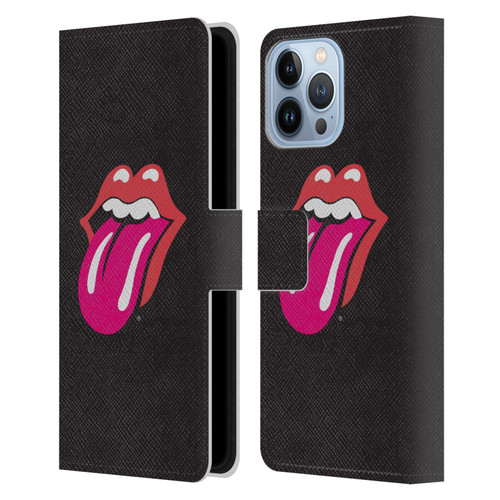 The Rolling Stones Graphics Pink Tongue Leather Book Wallet Case Cover For Apple iPhone 13 Pro Max