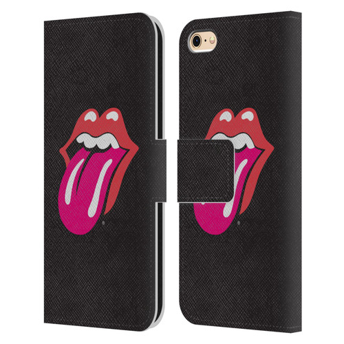 The Rolling Stones Graphics Pink Tongue Leather Book Wallet Case Cover For Apple iPhone 6 / iPhone 6s