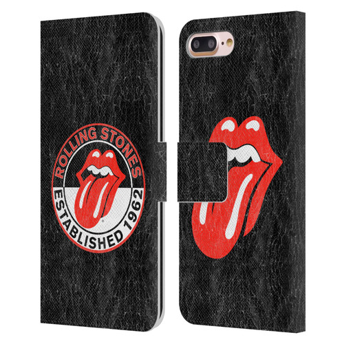 The Rolling Stones Graphics Established 1962 Leather Book Wallet Case Cover For Apple iPhone 7 Plus / iPhone 8 Plus