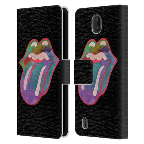 The Rolling Stones Graphics Watercolour Tongue Leather Book Wallet Case Cover For Nokia C01 Plus/C1 2nd Edition