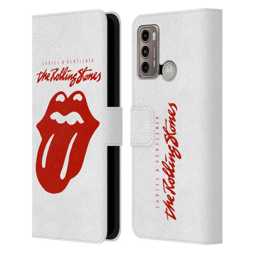 The Rolling Stones Graphics Ladies and Gentlemen Movie Leather Book Wallet Case Cover For Motorola Moto G60 / Moto G40 Fusion