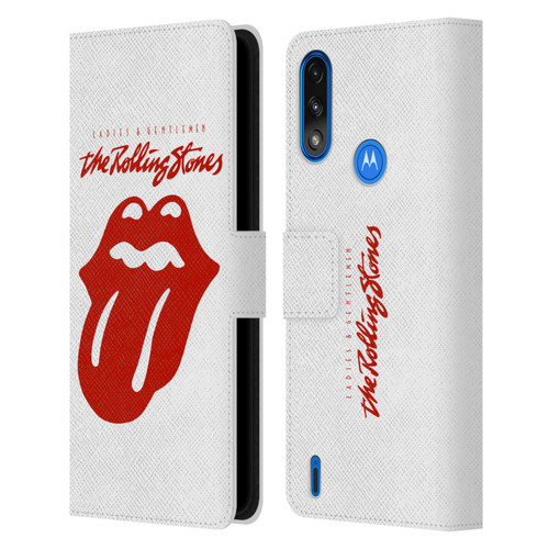 The Rolling Stones Graphics Ladies and Gentlemen Movie Leather Book Wallet Case Cover For Motorola Moto E7 Power / Moto E7i Power