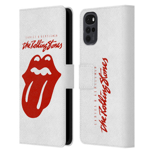 The Rolling Stones Graphics Ladies and Gentlemen Movie Leather Book Wallet Case Cover For Motorola Moto G22