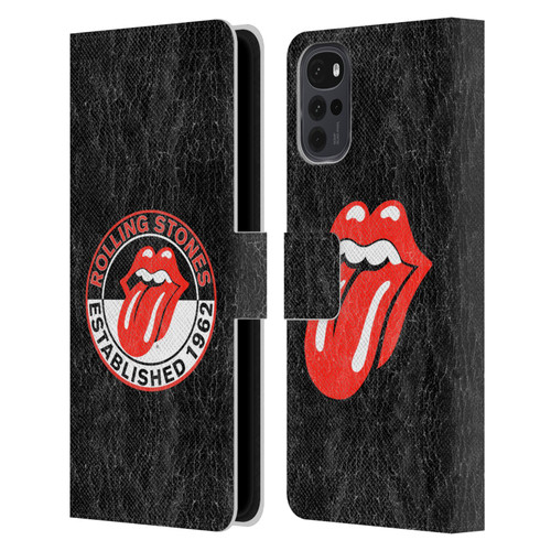 The Rolling Stones Graphics Established 1962 Leather Book Wallet Case Cover For Motorola Moto G22