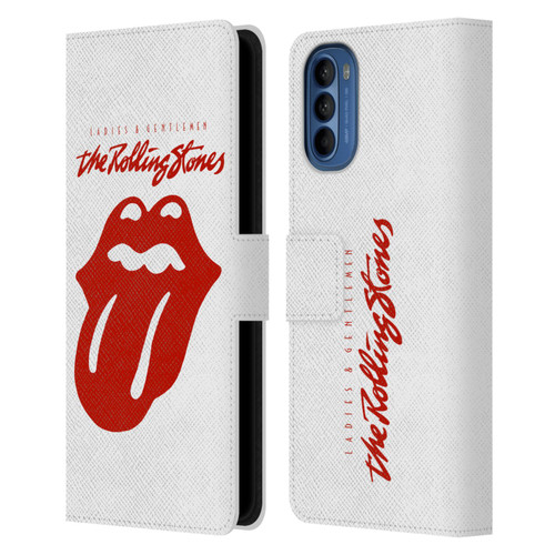 The Rolling Stones Graphics Ladies and Gentlemen Movie Leather Book Wallet Case Cover For Motorola Moto G41