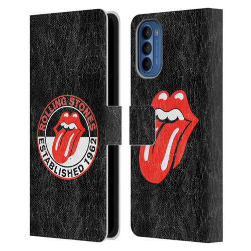 The Rolling Stones Graphics Established 1962 Leather Book Wallet Case Cover For Motorola Moto G41